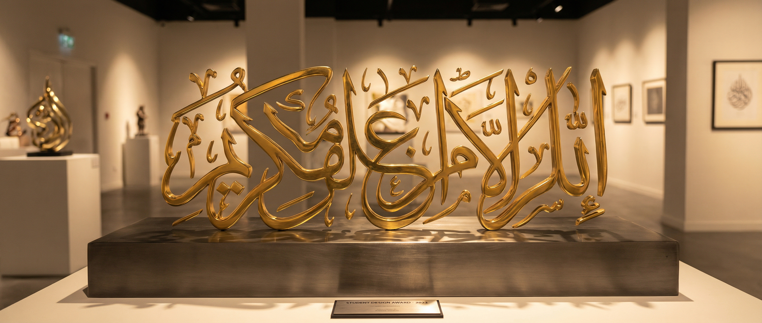 Featured student 3D calligraphy work